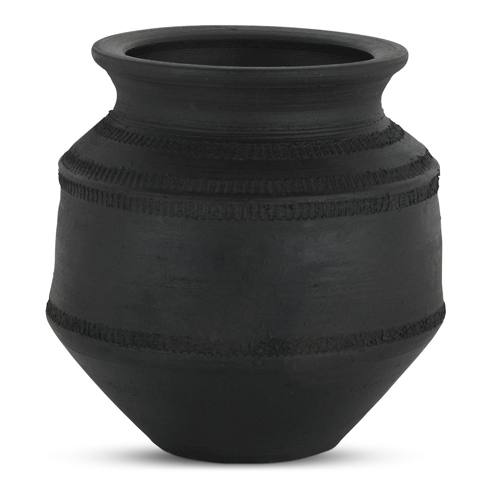Astra Vessel Black Terracotta. Picture 1