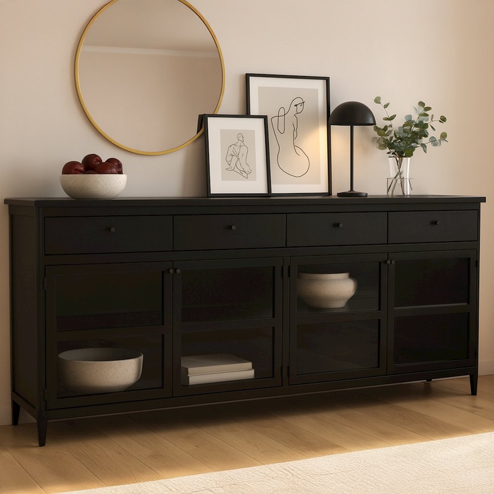 Henry Metal Sideboard Black. Picture 2