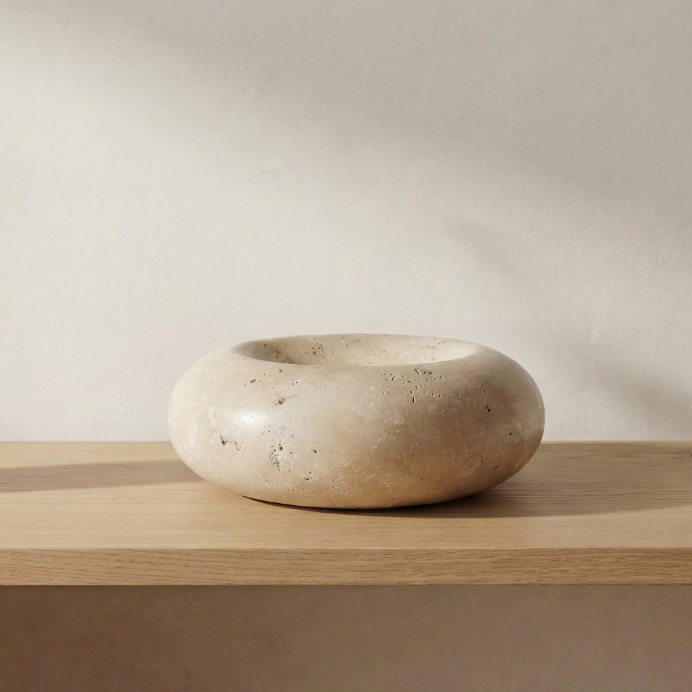 Neso Catchall Natural Travertine. Picture 1