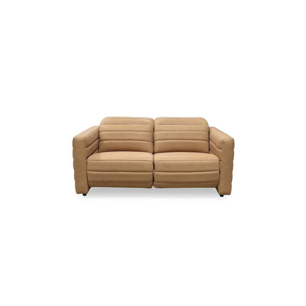 Juno Power Recliner Sofa Tan Leather. Picture 1