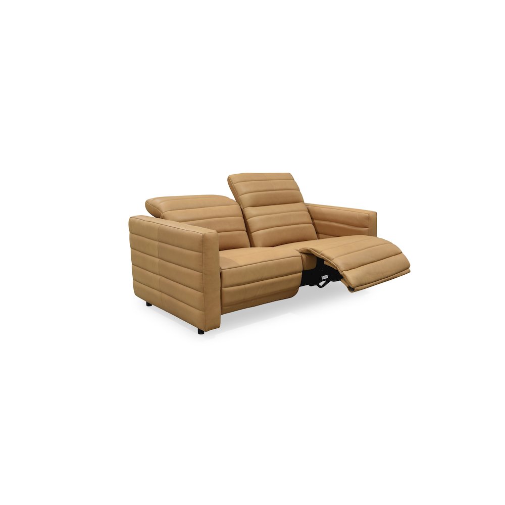 Juno Power Recliner Sofa Tan Leather. Picture 2