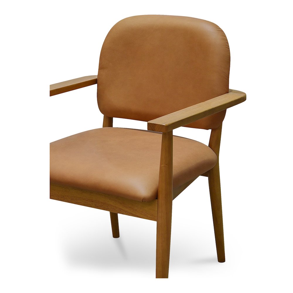 Norrie Dining Chair Brown Leather. Picture 5