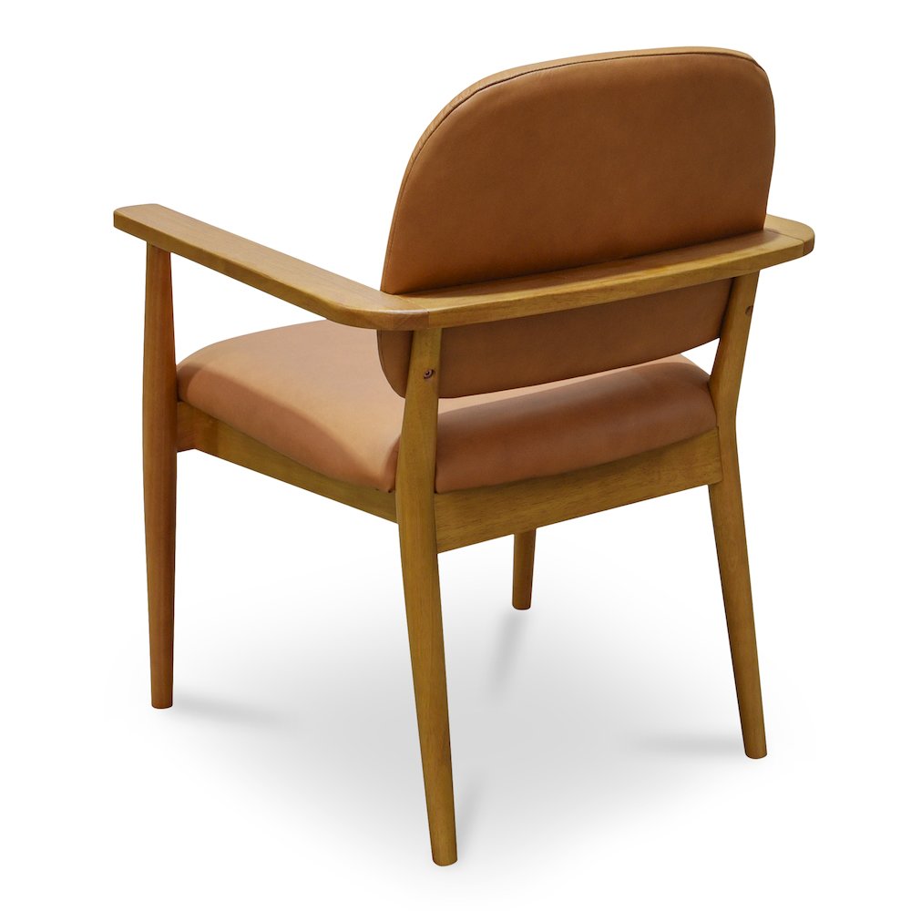 Norrie Dining Chair Brown Leather. Picture 2