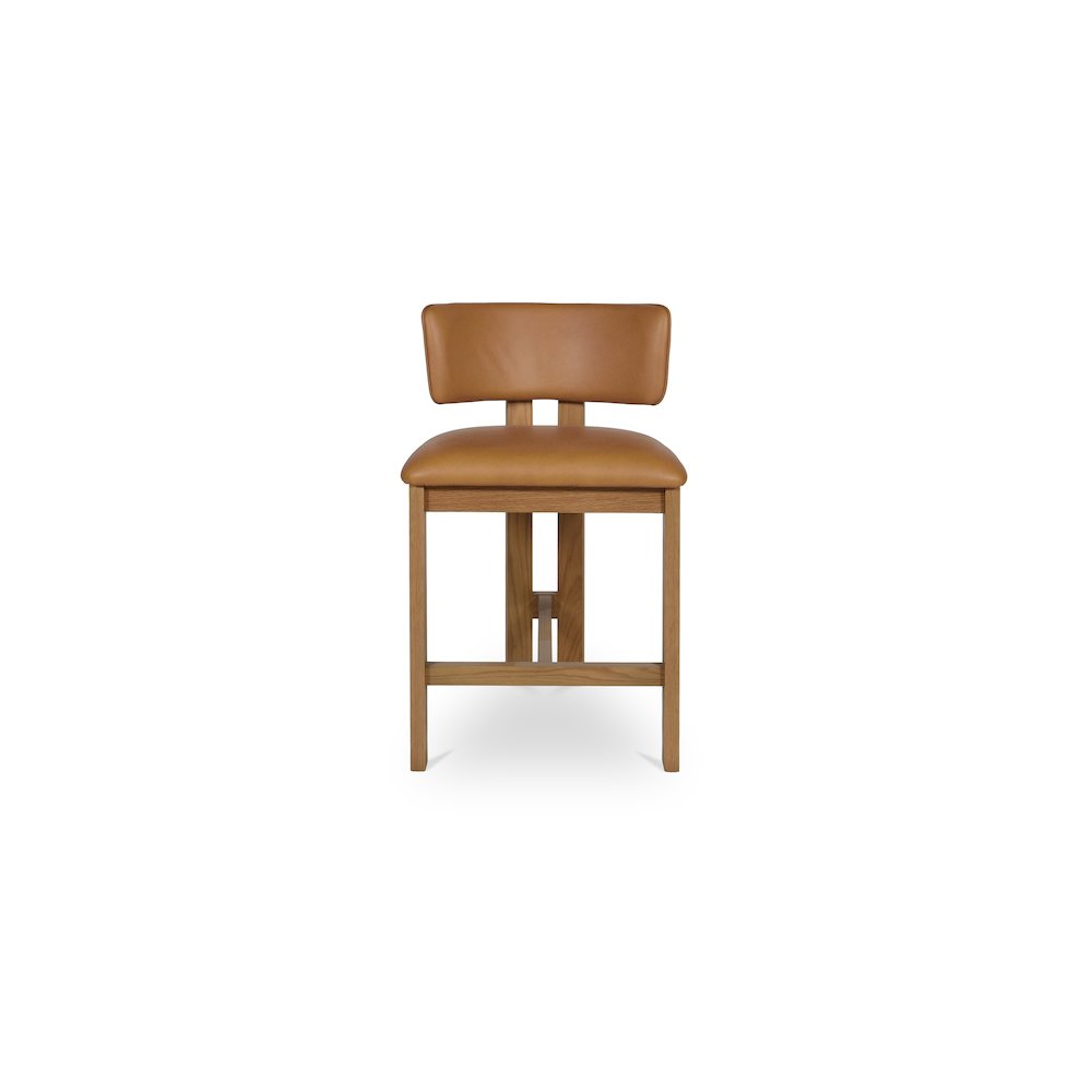 Morel Counter Stool Brown Leather. Picture 1