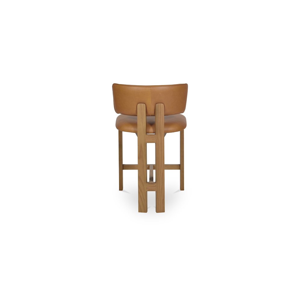 Morel Counter Stool Brown Leather. Picture 6