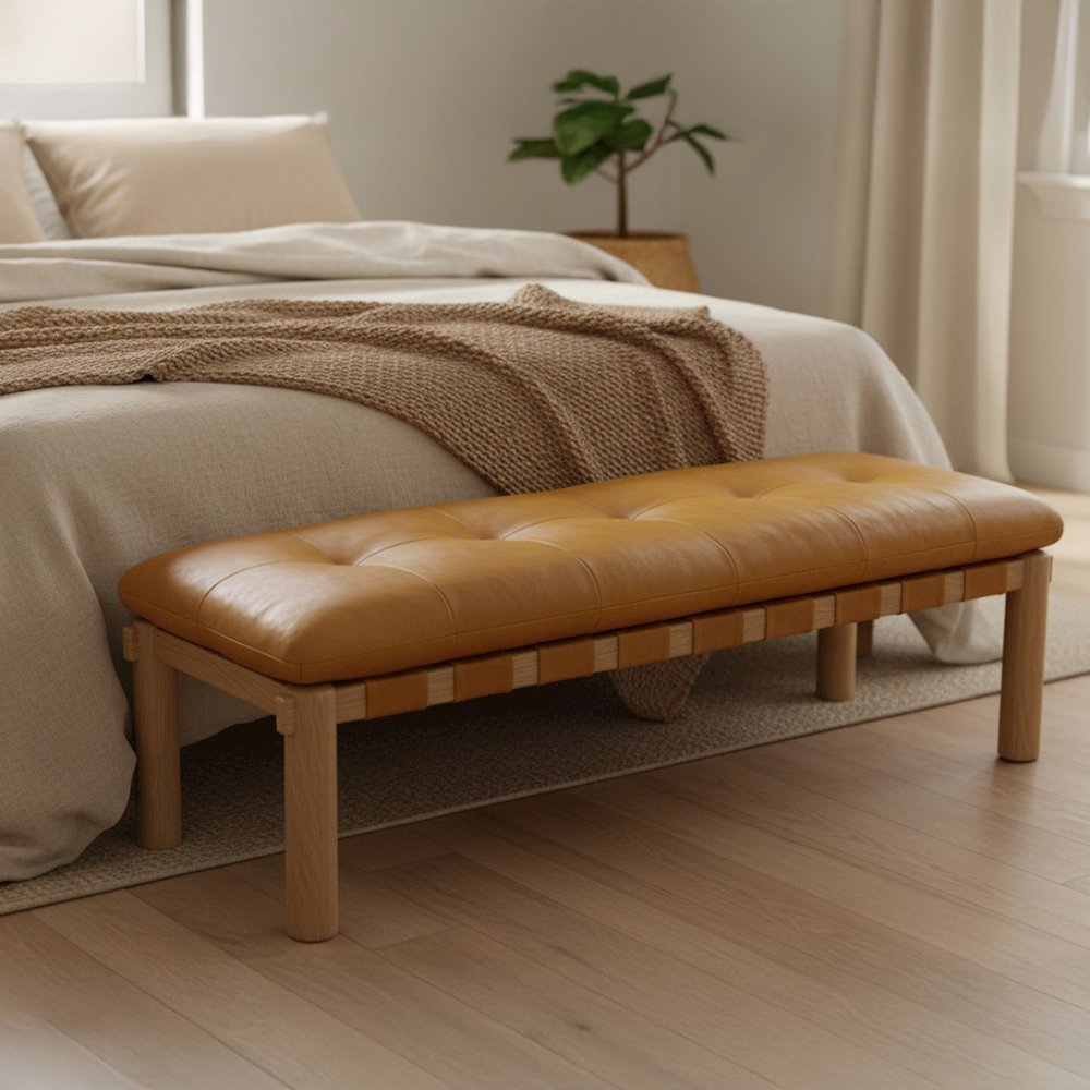 Costello Bench Tan. Picture 2