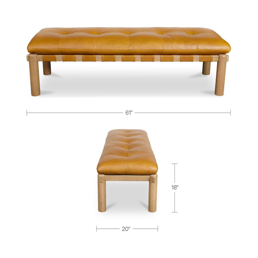 Costello Bench Tan. Picture 7