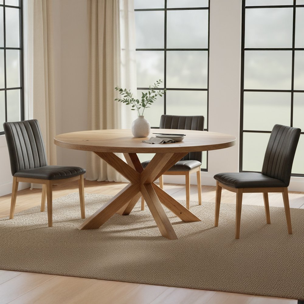 Demi Dining Chair Brown Leather-Set of Two. Picture 8