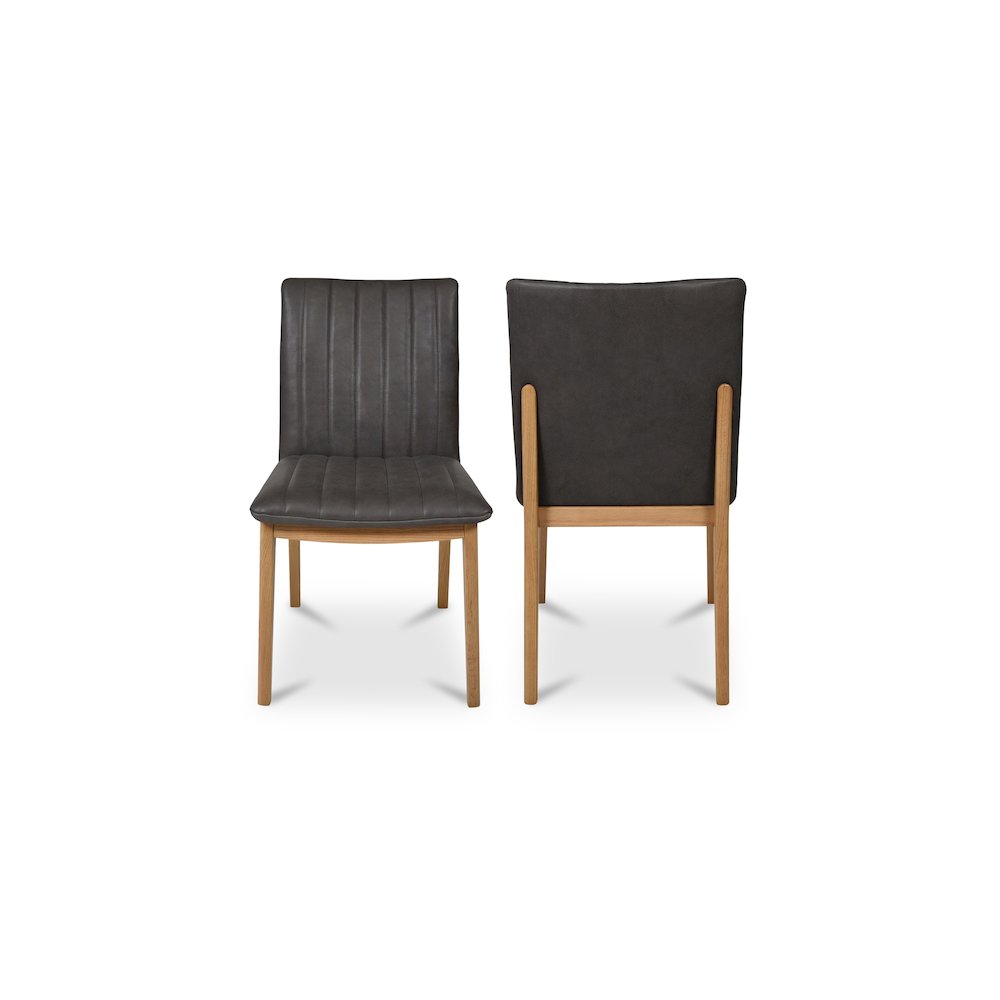 Demi Dining Chair Brown Leather-Set of Two. Picture 6