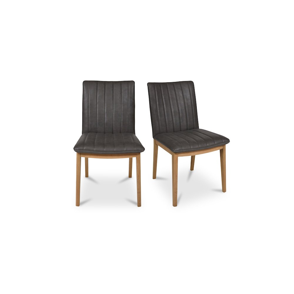 Demi Dining Chair Brown Leather-Set of Two. Picture 1