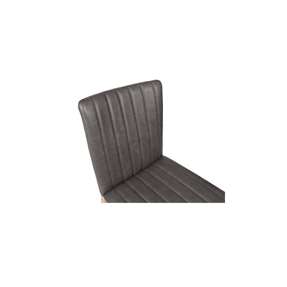 Demi Dining Chair Brown Leather-Set of Two. Picture 7