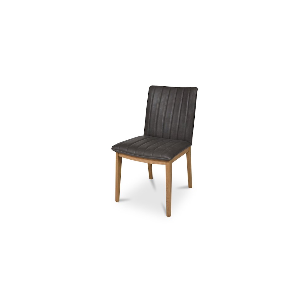 Demi Dining Chair Brown Leather-Set of Two. Picture 3