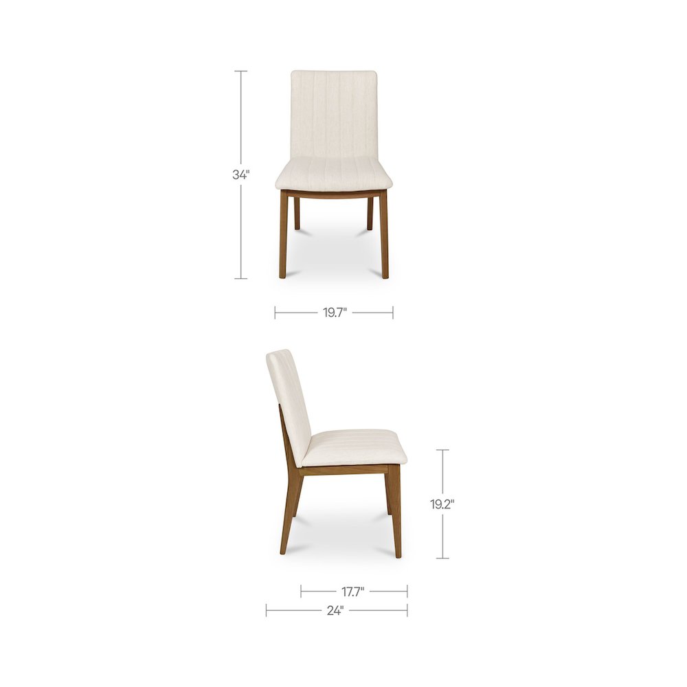Demi Dining Chair Cream-Set of Two. Picture 10