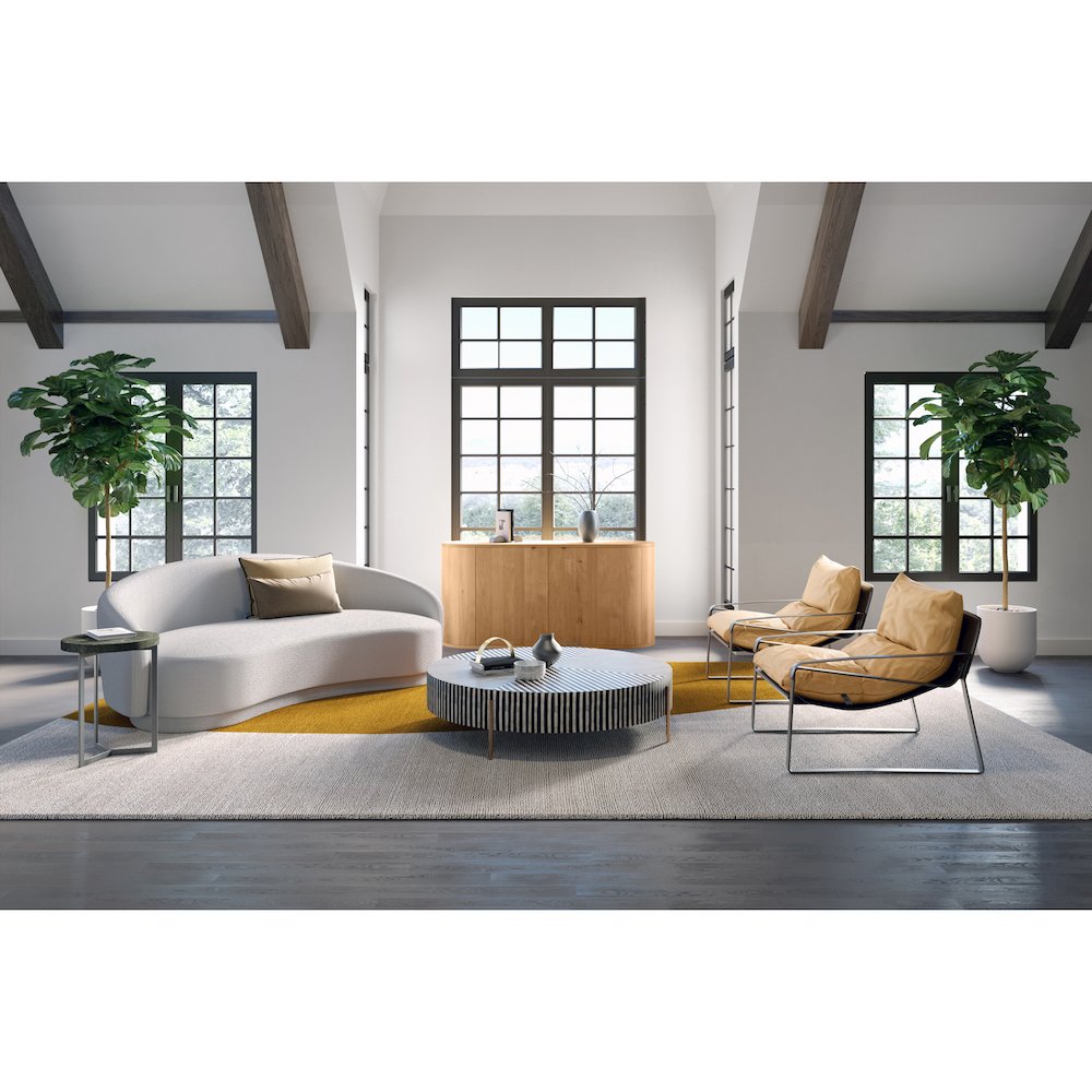 Chameau Medium Coffee Table Black and White. Picture 7