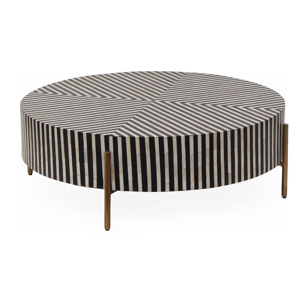 Chameau Small Coffee Table Black and White. Picture 2