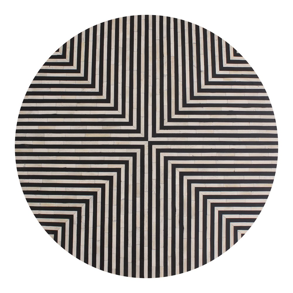 Chameau Small Coffee Table Black and White. Picture 3