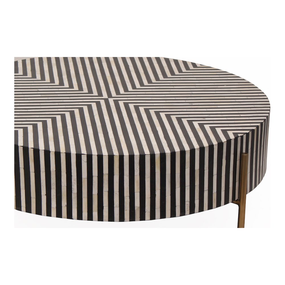 Chameau Small Coffee Table Black and White. Picture 4