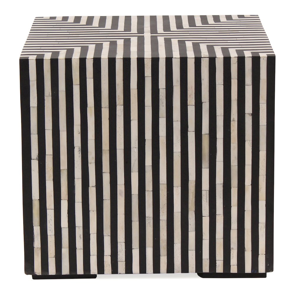 Terning Side Table Black and White. Picture 1
