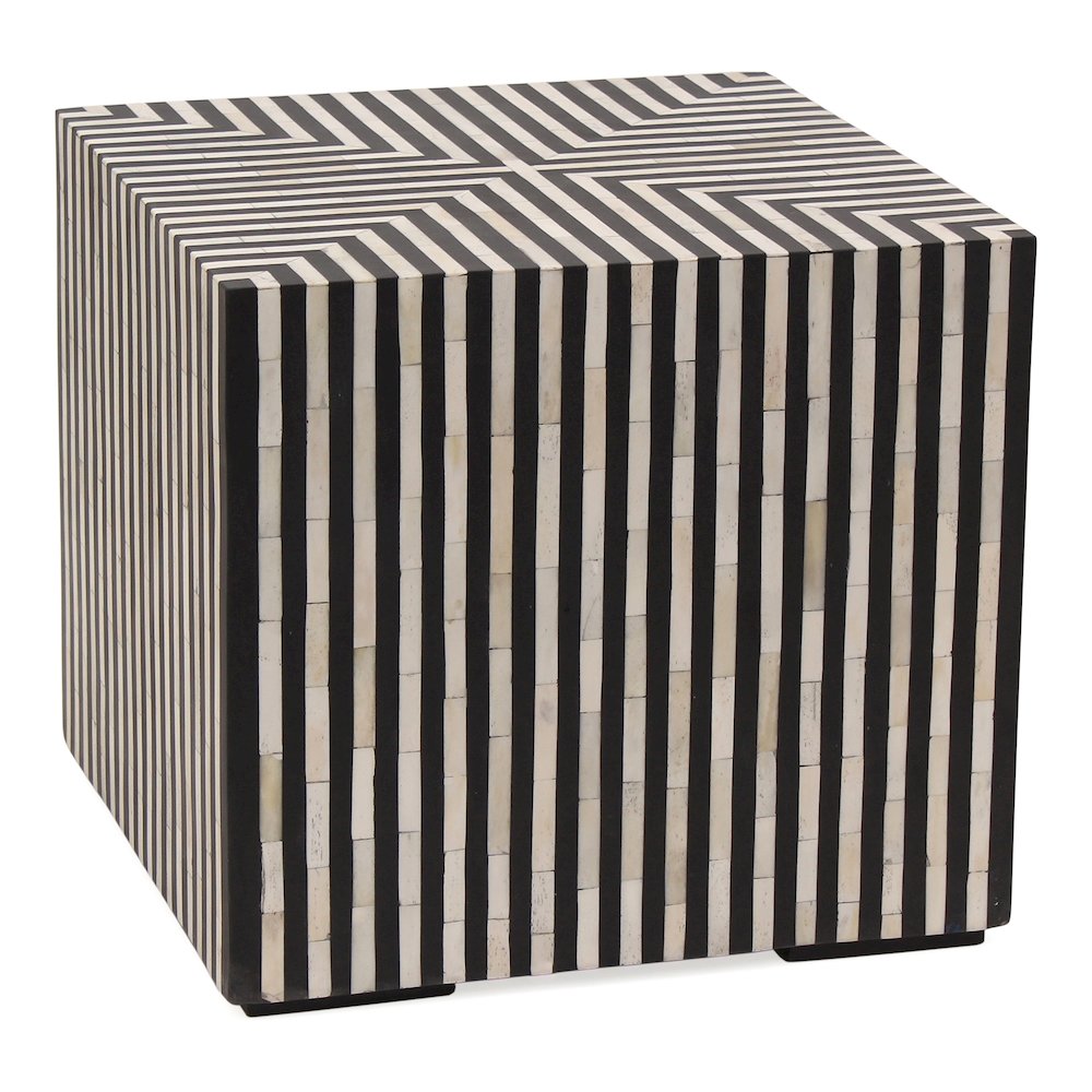 Terning Side Table Black and White. Picture 2