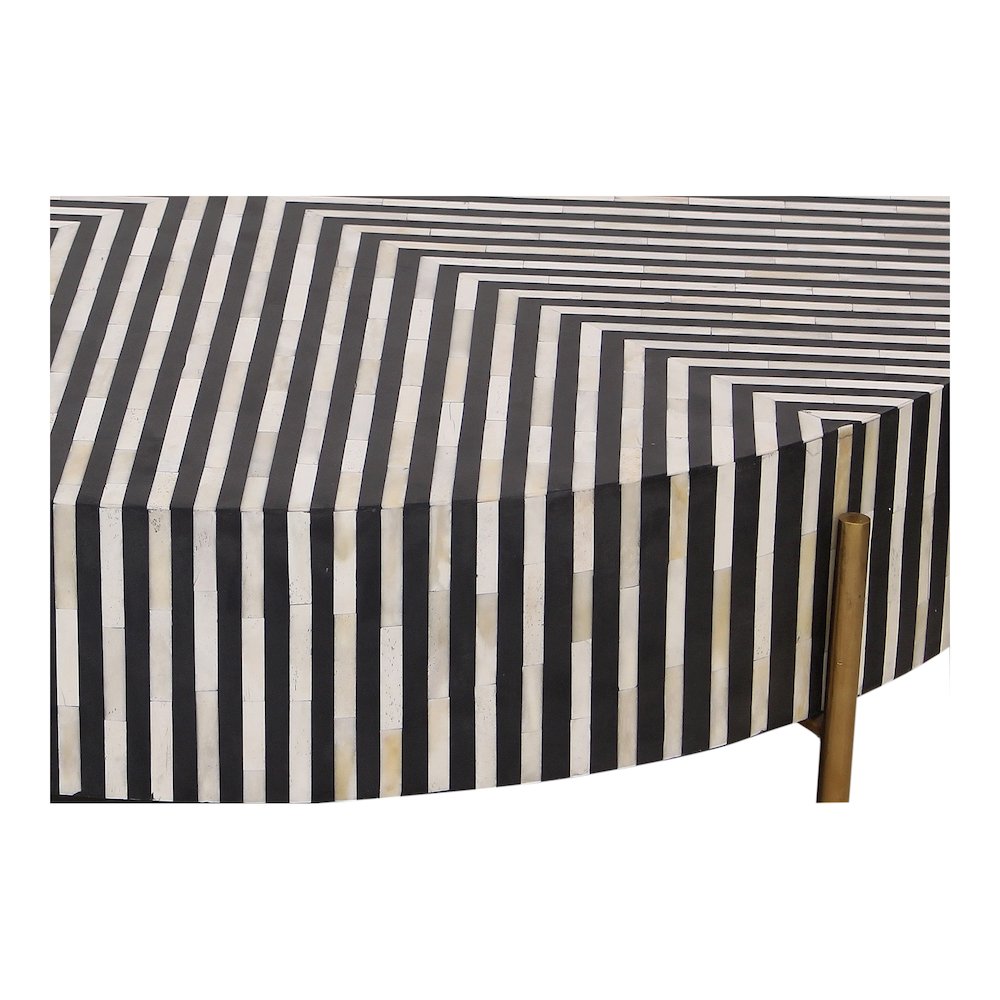 Chameau Large Coffee Table Black and White. Picture 3