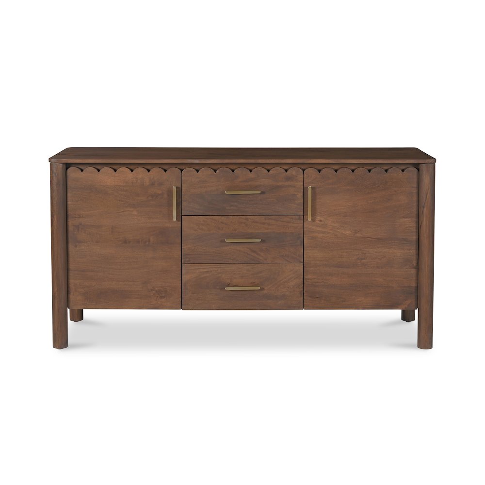 Wiley 3 Drawer Sideboard Vintage Brown. Picture 1
