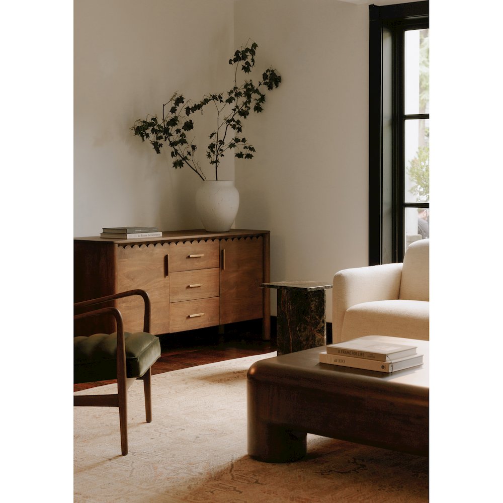 Wiley 3 Drawer Sideboard Vintage Brown. Picture 13