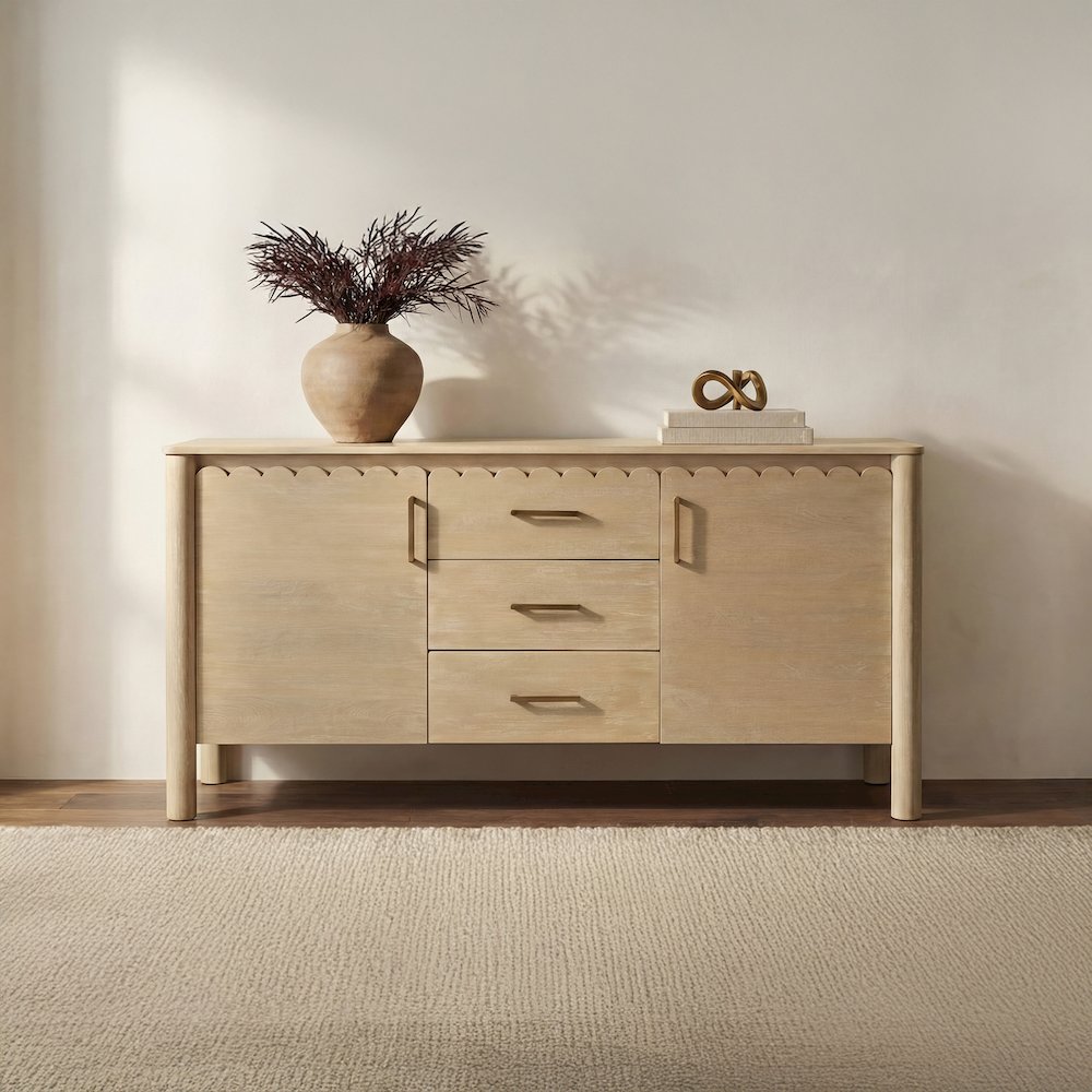 Wiley 3 Drawer Sideboard Natural. Picture 2