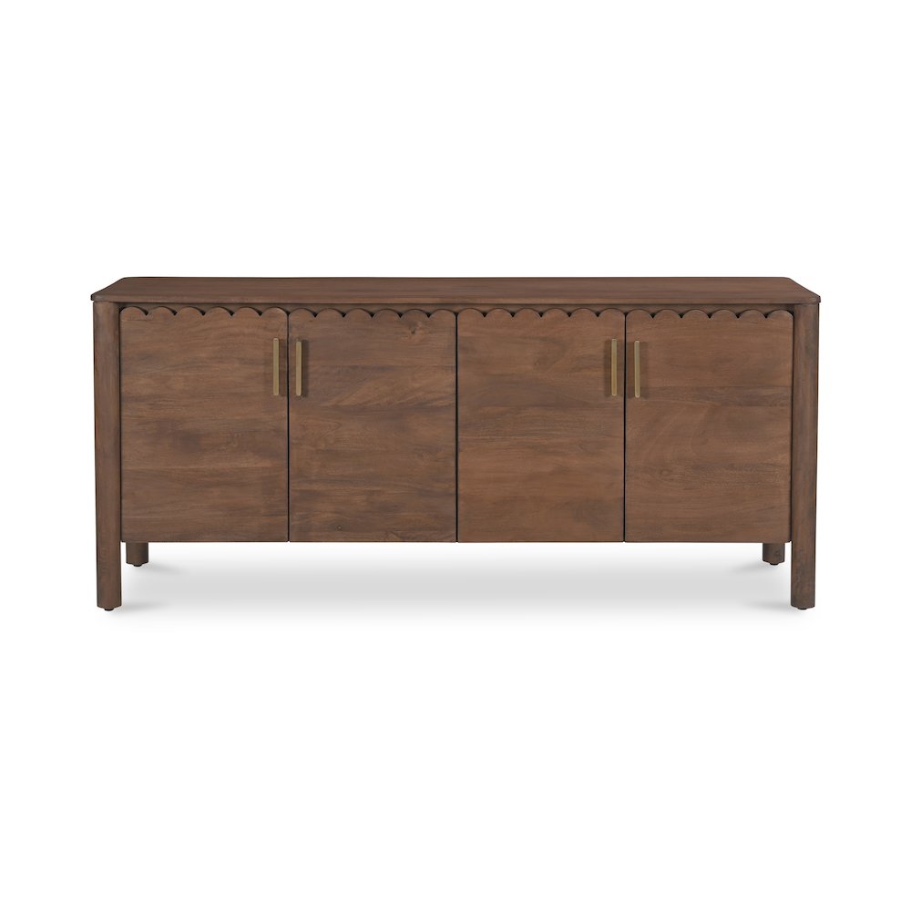 Wiley 4 Door Sideboard Vintage Brown. Picture 1
