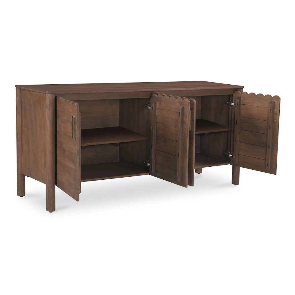 Wiley 4 Door Sideboard Vintage Brown. Picture 3