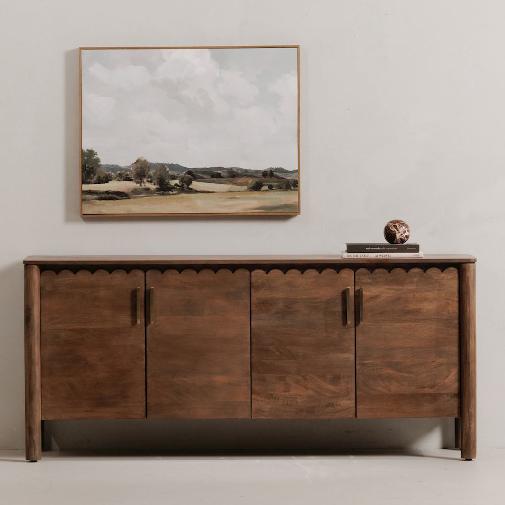 Wiley 4 Door Sideboard Vintage Brown. Picture 11