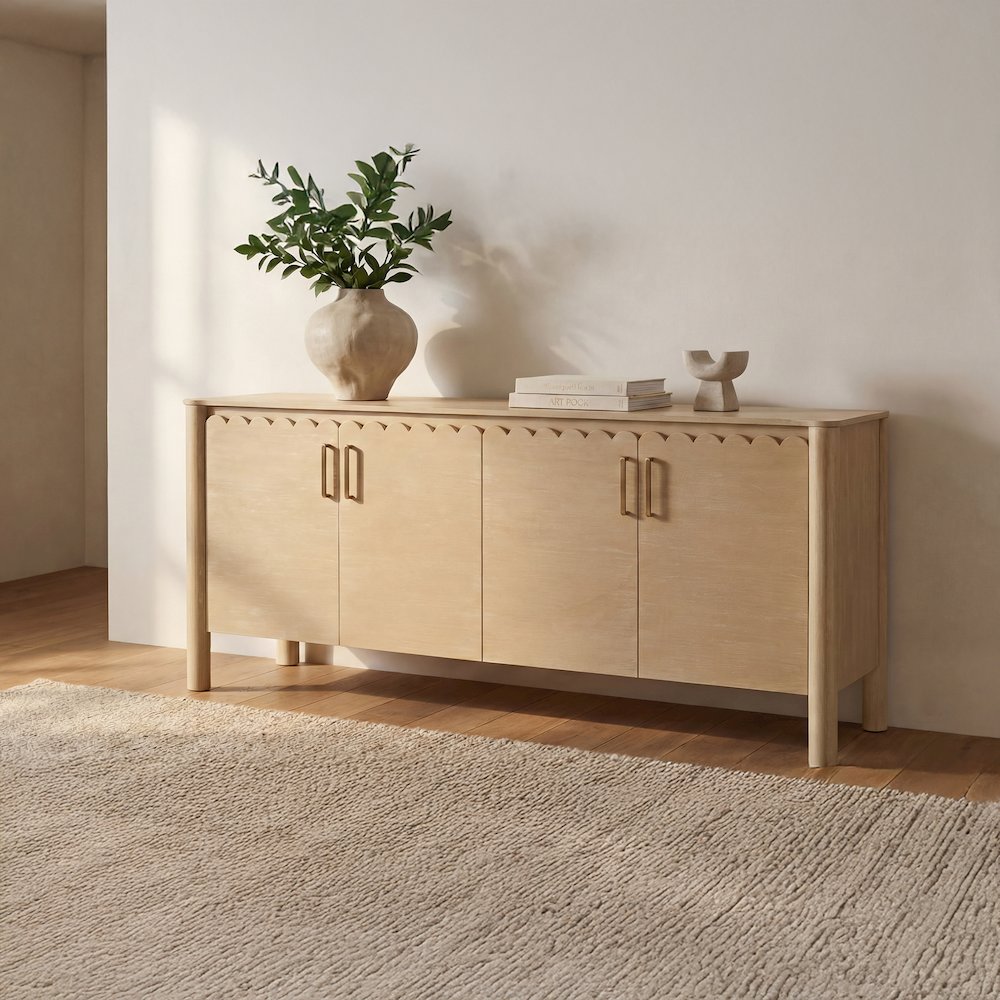 Wiley 4 Door Sideboard Natural. Picture 2