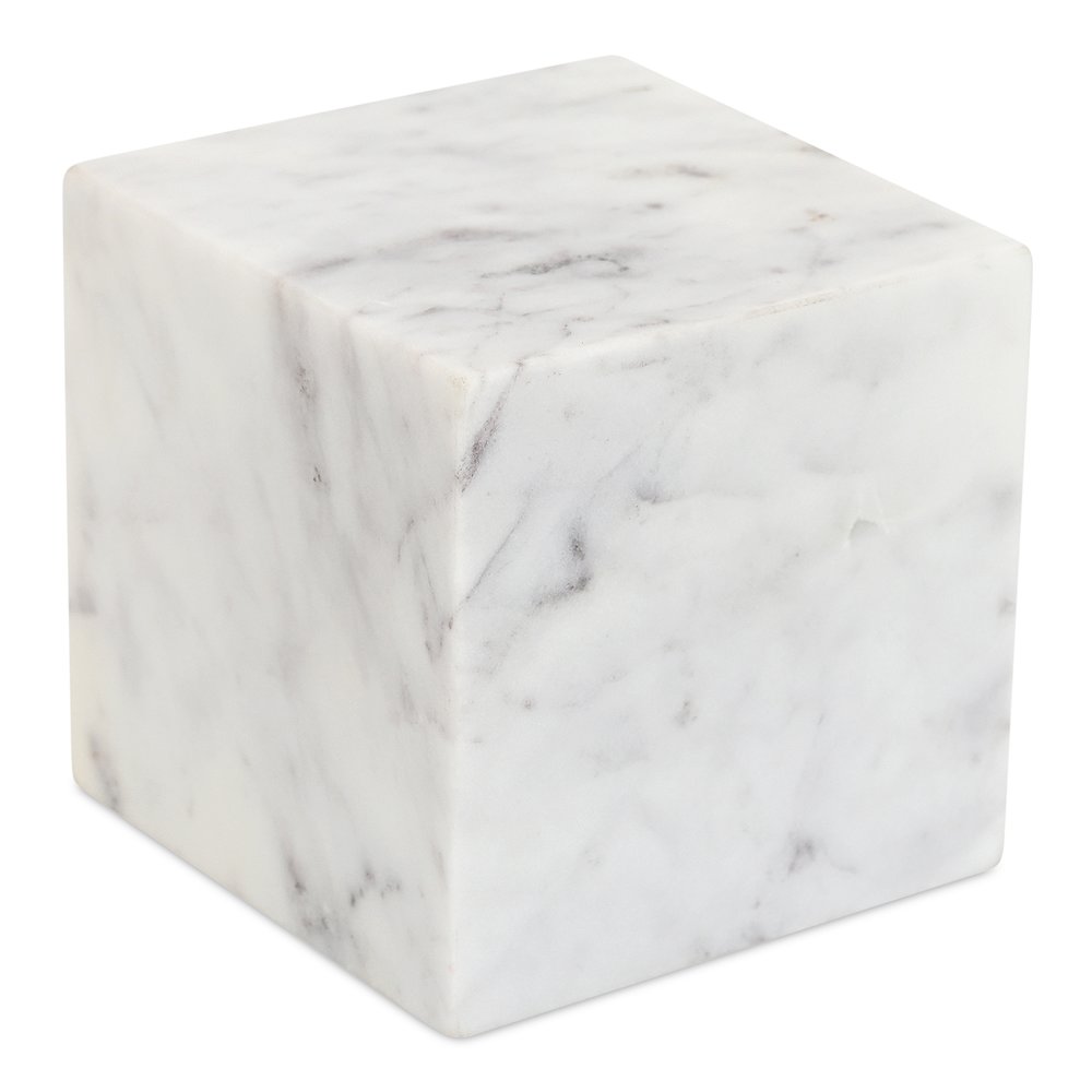 Cora Cube Tabletop Accent Banswara Purple White Marble. Picture 2