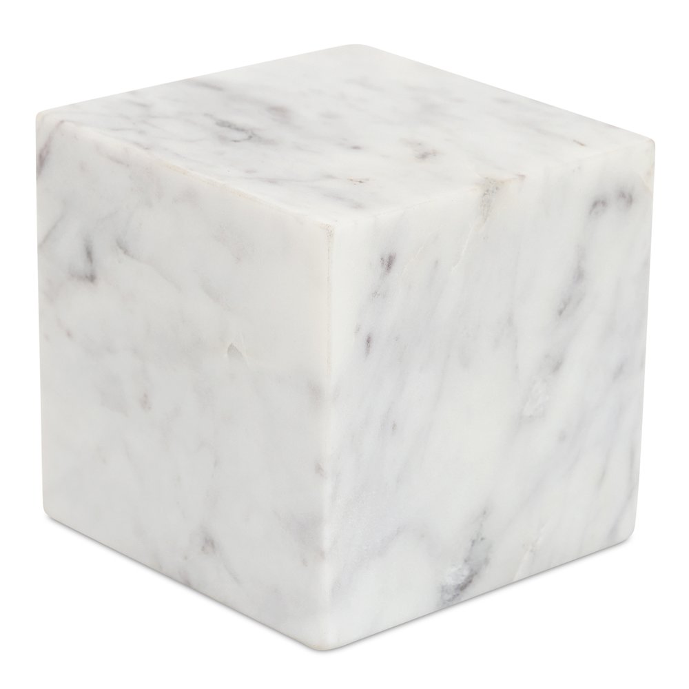 Cora Cube Tabletop Accent Banswara Purple White Marble. Picture 3