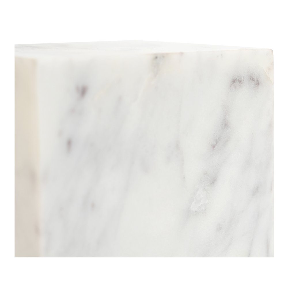 Cora Cube Tabletop Accent Banswara Purple White Marble. Picture 4