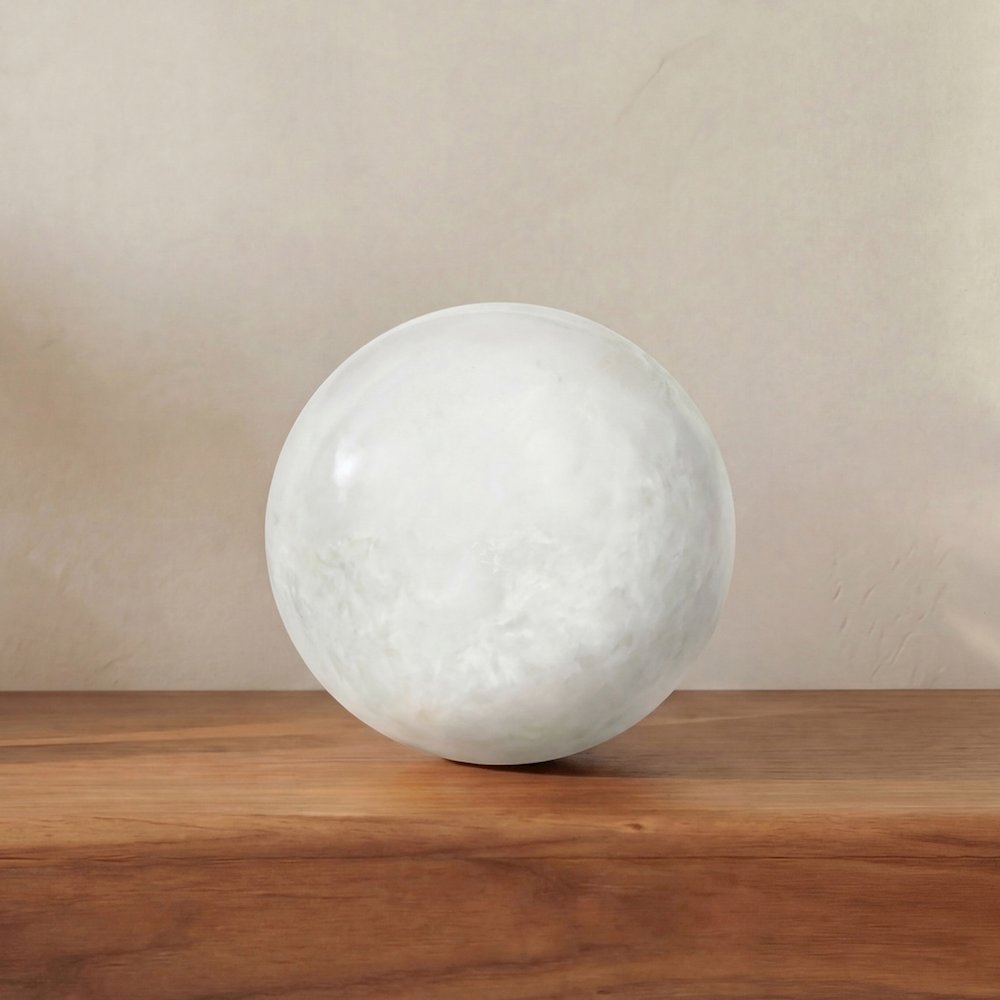 Odessa Sphere Tabletop Accent Green Onyx Marble. Picture 2