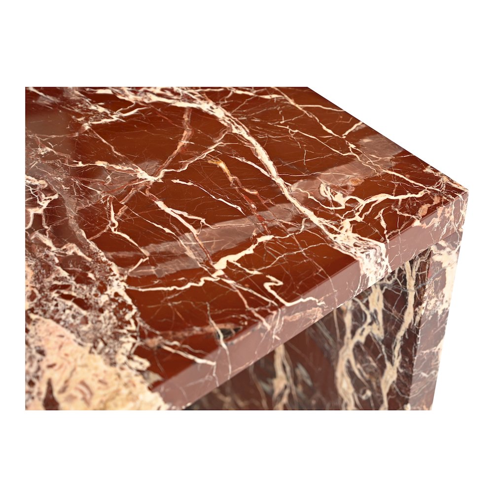 Rosa Accent Table Rosso Levanto Marble. Picture 3