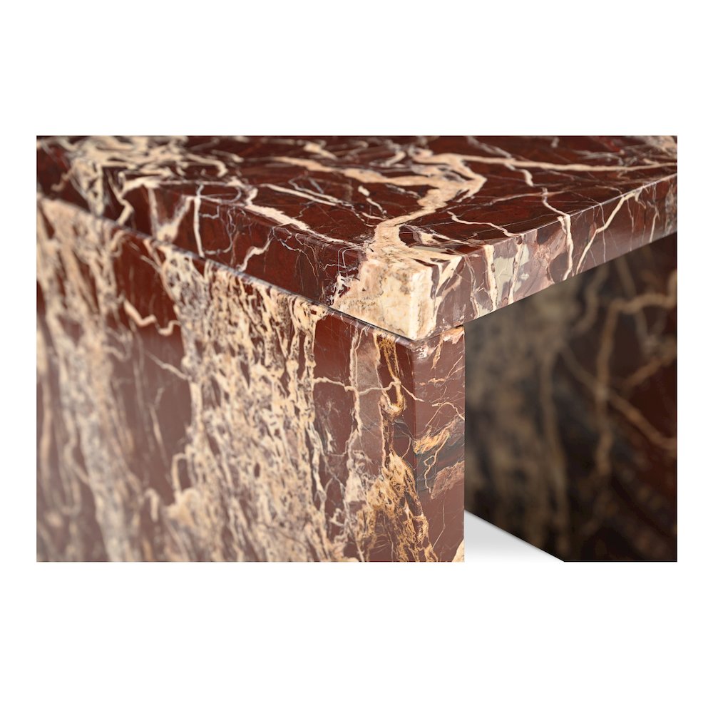 Rosa Accent Table Rosso Levanto Marble. Picture 5