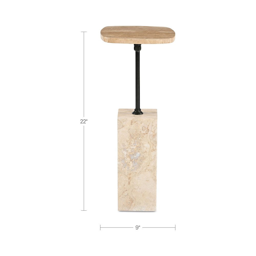 Caro Side Table Travertine. Picture 5