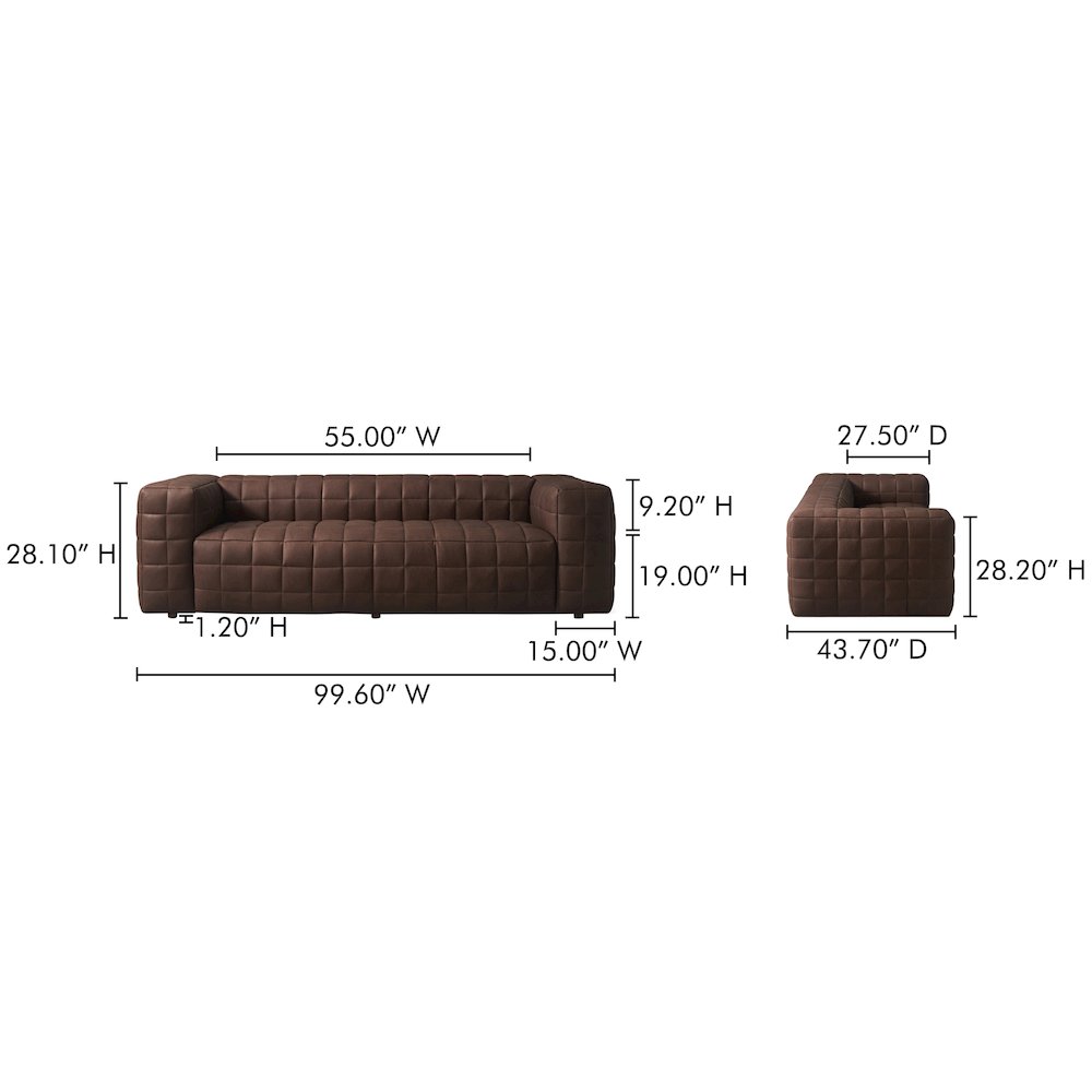 Callan Sofa Dark Brown. Picture 6