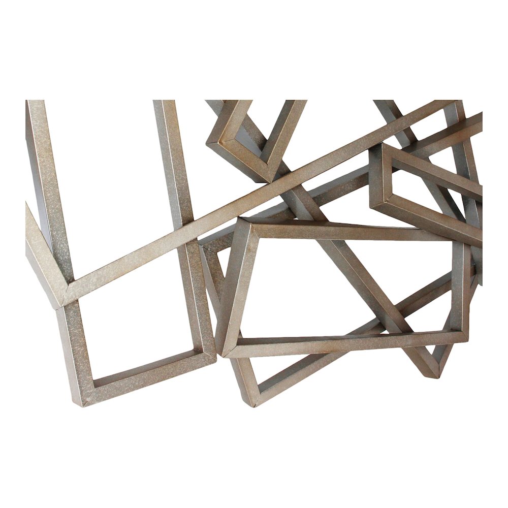Metal Rectangles Wall Décor Silver. Picture 3