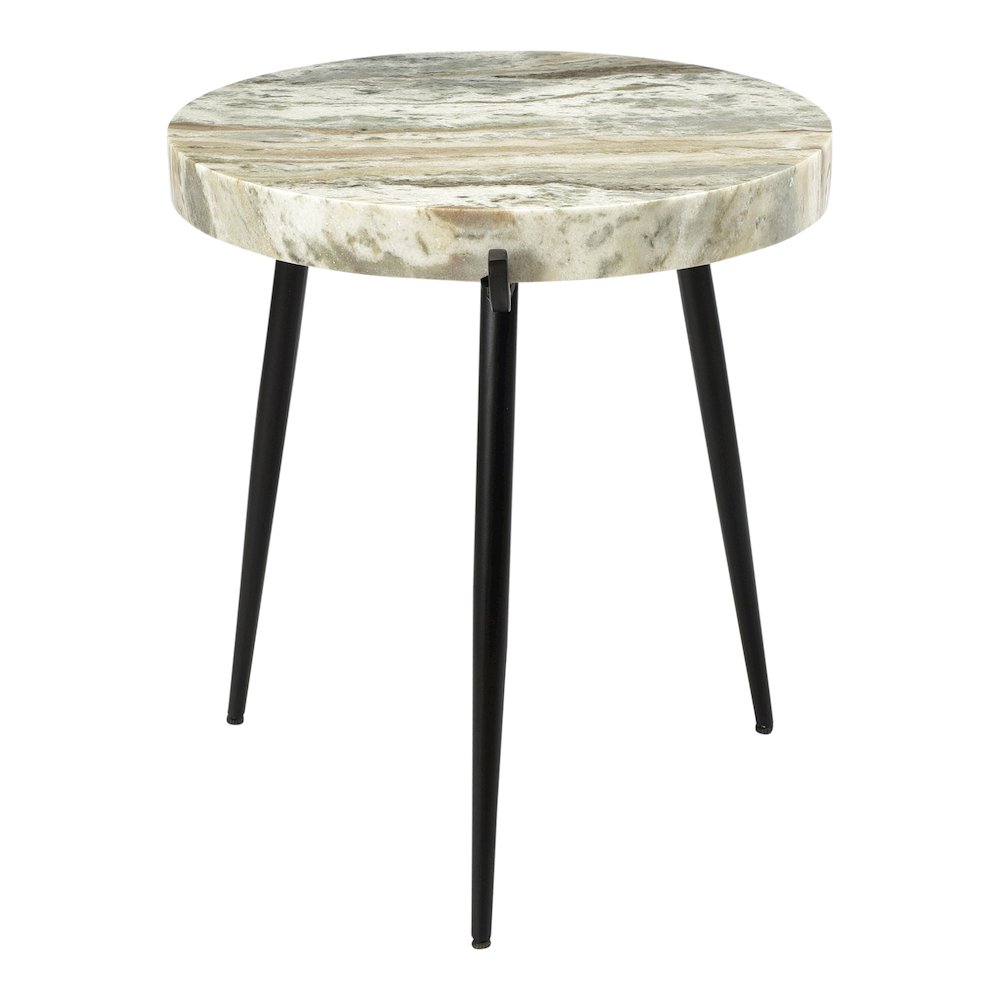 Brinley Marble Accent Table Light Brown. Picture 2