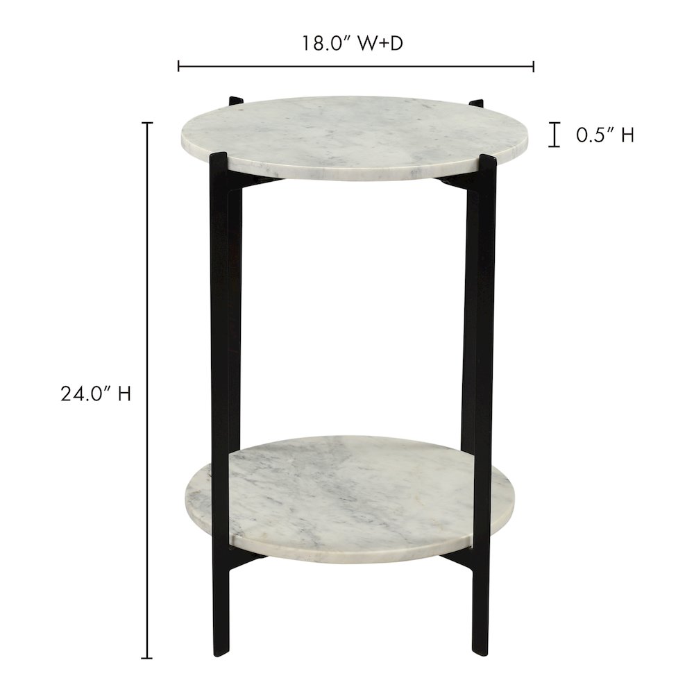 Melanie Accent Table White. Picture 7