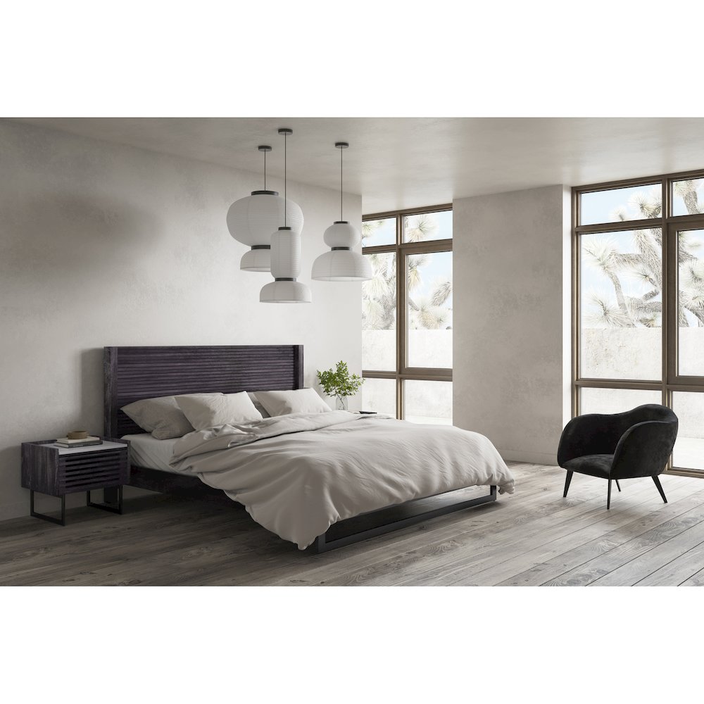Paloma King Bed Charcoal Grey. Picture 9