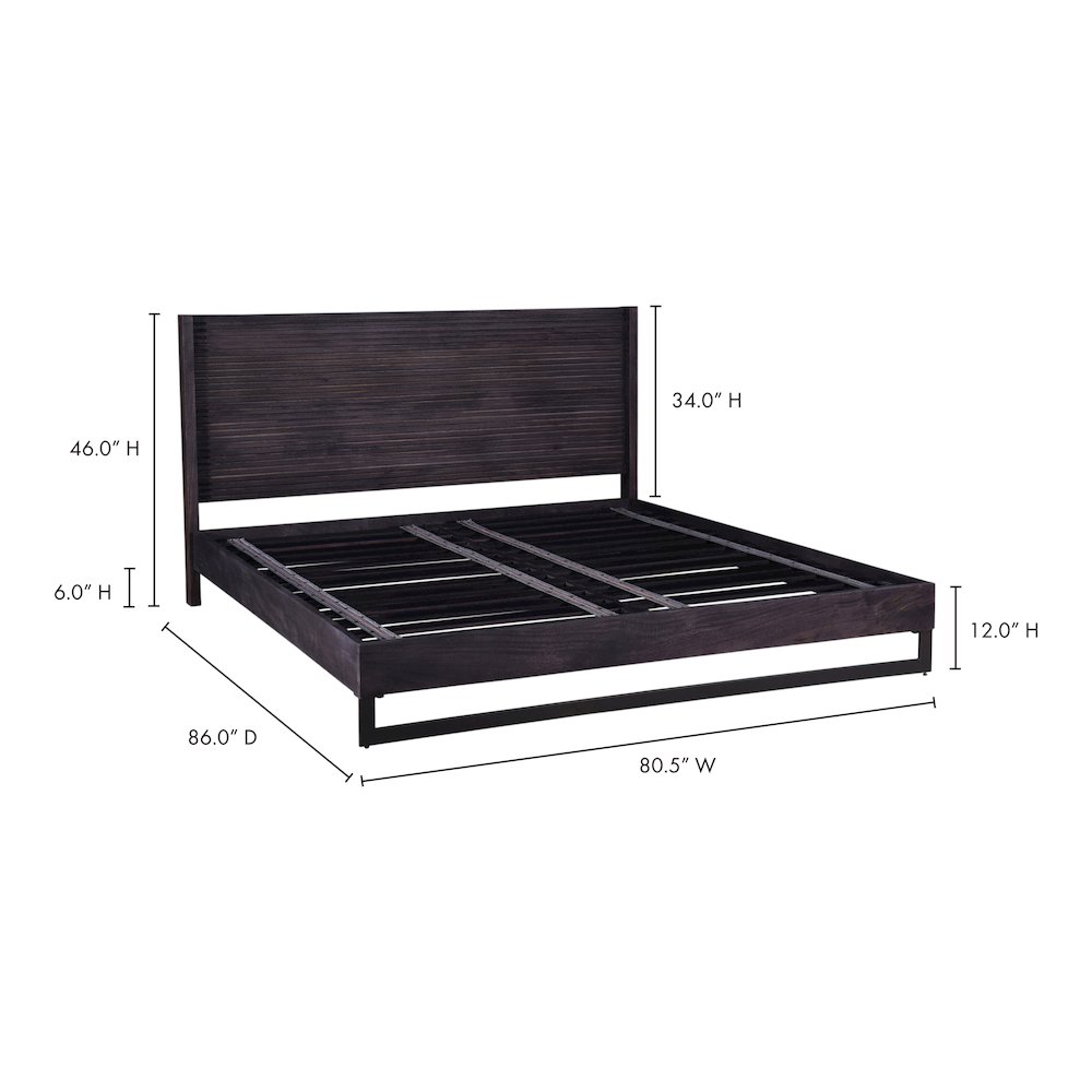 Paloma King Bed Charcoal Grey. Picture 12