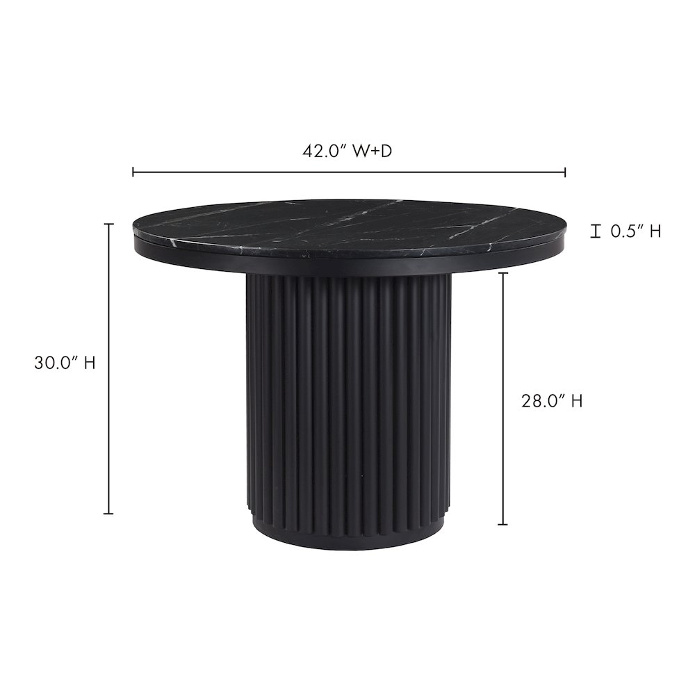 Tower Dining Table Black Marble. Picture 9