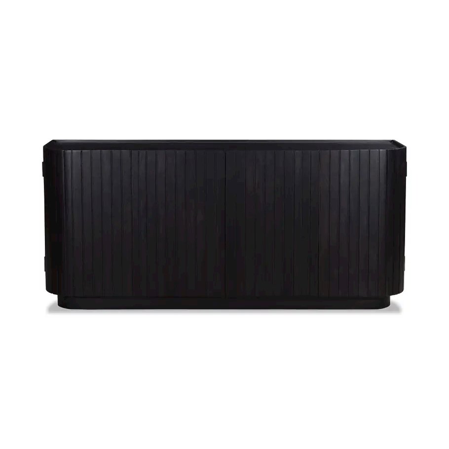 Povera 4 Door Sideboard Black. Picture 1