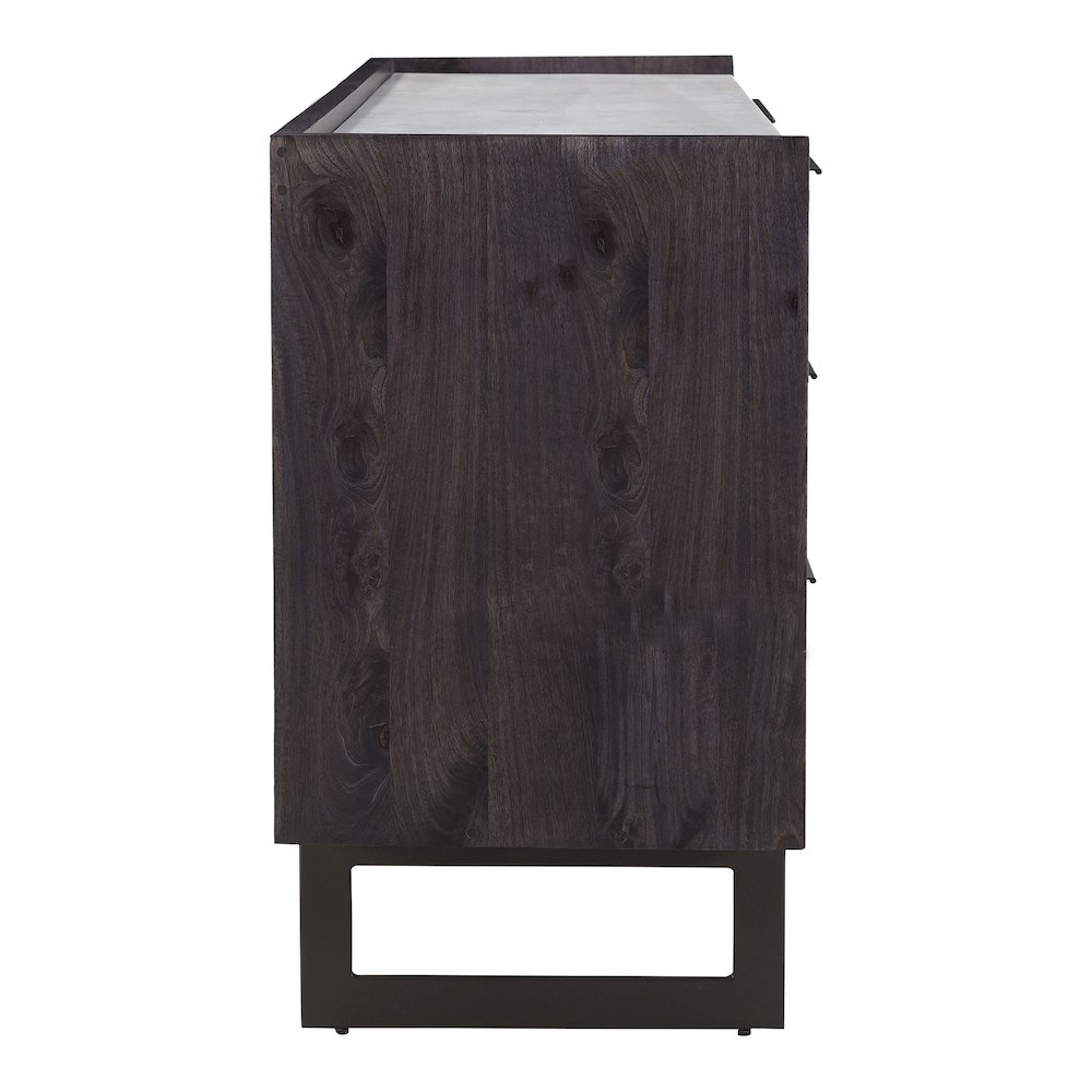 Paloma 6 Drawer Dresser Black. Picture 4