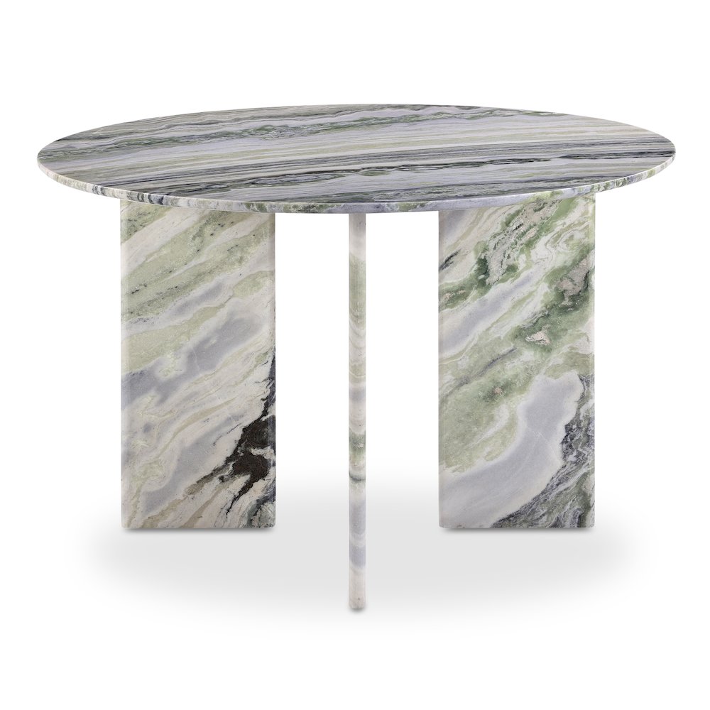 Celia Round Dining Table Green Onyx Marble. Picture 1