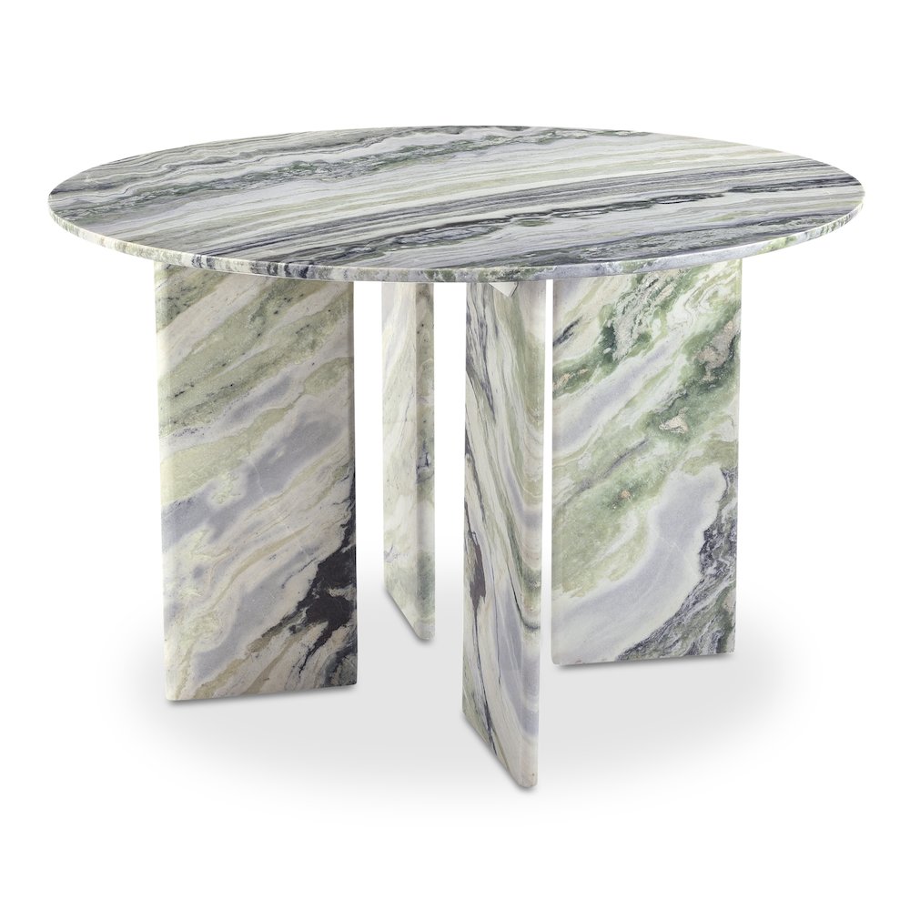 Celia Round Dining Table Green Onyx Marble. Picture 2