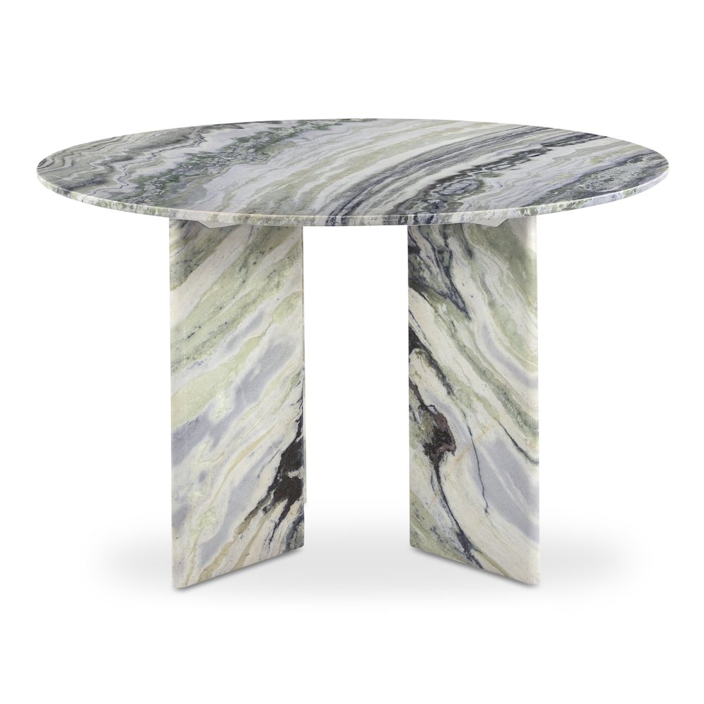 Celia Round Dining Table Green Onyx Marble. Picture 3